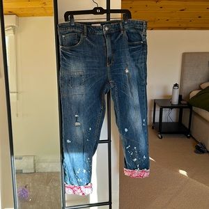 Pilcro Jeans with embroider cuff